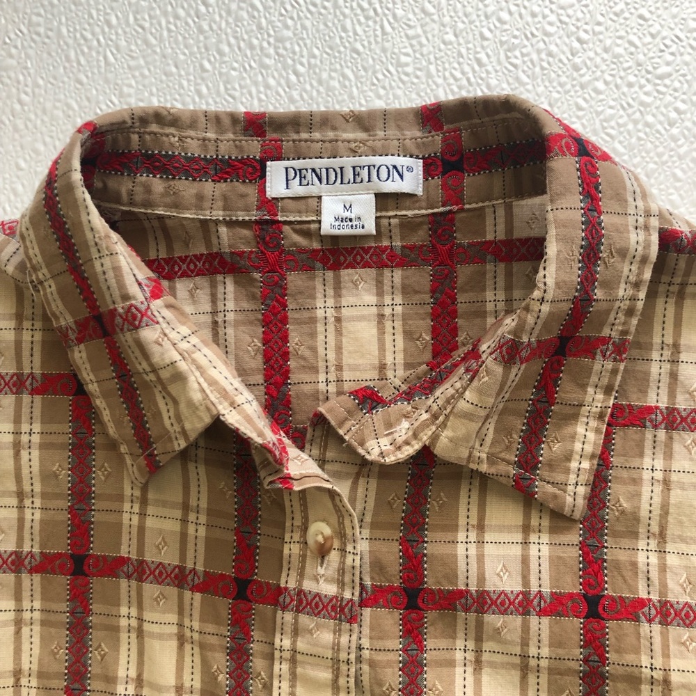 Pendleton Plaid Women’s Button Down Long Sleeve C… - image 3